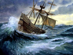 Mayflower At Sea
